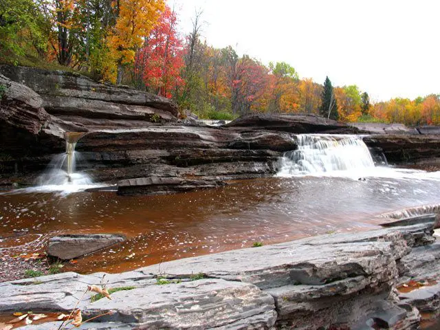 Waterfall in autumn